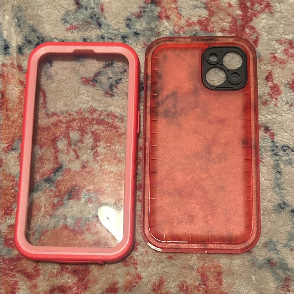 Protective Red Phone Case Iphone 13-15